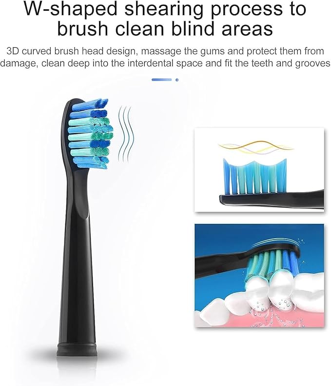 Replaceable Brush Heads Bristle Refill ，Compatibility for Seago/Fairywill Electric Toothbrush FW/SG 507/508/515/551/917/959(Red 3)