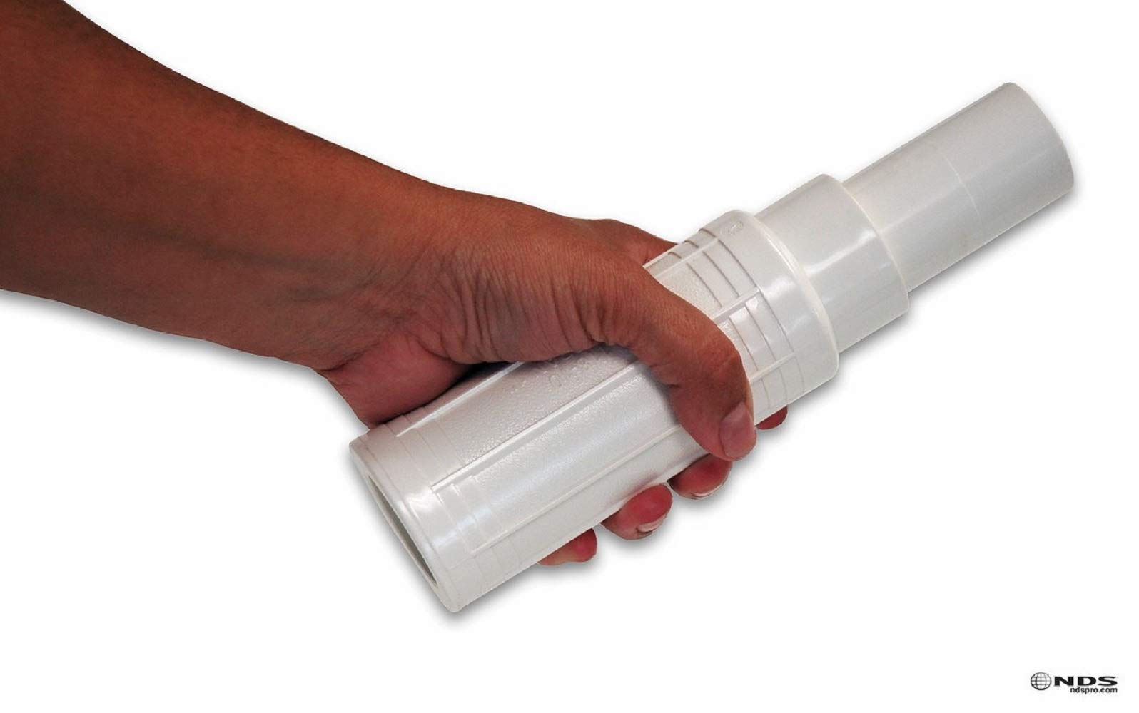 NDS 118-20 Pro-Span® PVC Expansion Repair Coupling, For Broken or Cracked In-Ground PVC Pipes, 2-Inch IPS Slip X Spigot, White