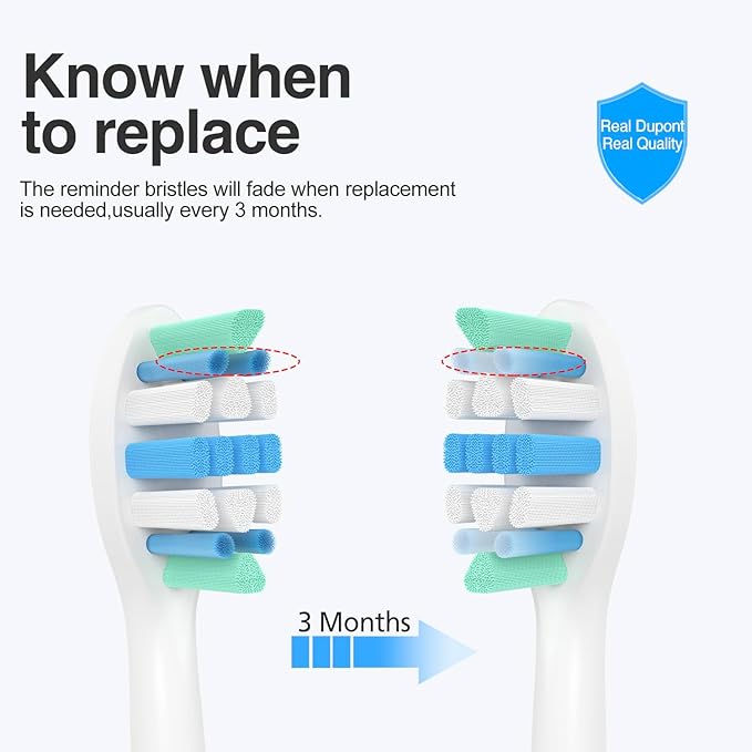 Electric Toothbrush Heads for Philips Sonicare Replacement Heads C1,C2,4100, Replacement Brush Head Compatible with Phillips Sonicare Electric Toothbrushes C2,C1, for Philips Sonic Care Brush,12 Pcs