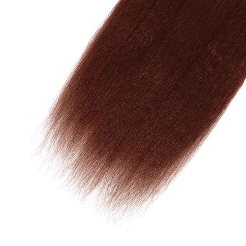 Giginger Brazilian Human Hair Bundles 18 20 22 Inch Brown Copper Red Yaki Wave 3 Bundles Human Hair Unprocessed Virgin Quick Weave Hair for Black Women