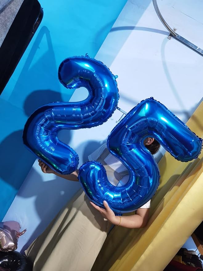 32 Inch Blue Number 4 Balloons Foil Ballon Digital Birthday Party Decoration Supplies (Blue Number 4 Balloon)