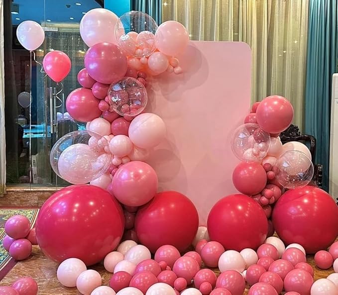 AZOWA 24 Inch Hot Pink Balloon 10 Large Latex Balloons for Party Wedding Birthday Baby Shower Decoration (Hot Pink, 10 Pcs)