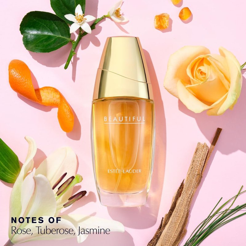 Estée Lauder Beautiful Eau de Parfum Spray with Notes of Rose, Lily, Tuberose & Orange Flower | Perfumes for Women, 2.5 Fl Oz