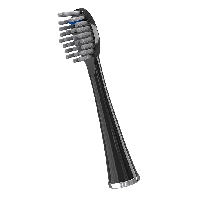 Waterpik Genuine Full Size Replacement Brush Heads With Covers for Sonic-Fusion Flossing Toothbrush SFFB-2EB, 2 Count Black