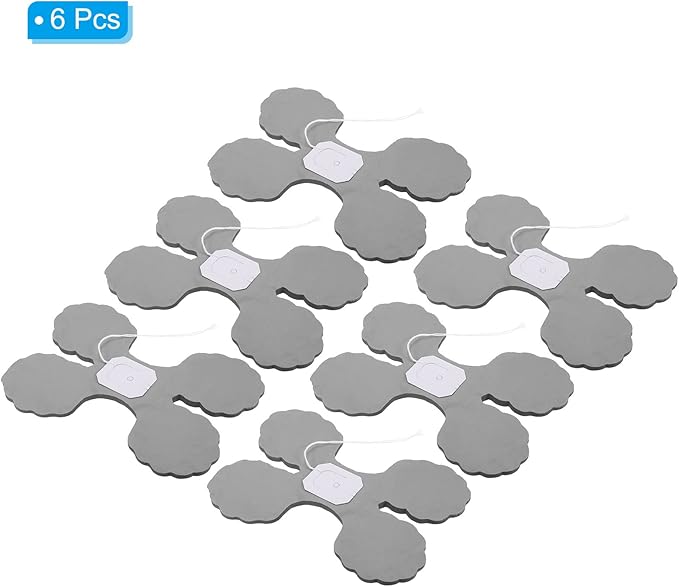 PATIKIL 9.8ft Four-Leaf Garland, 6 Pack Tissue Paper Hanging Flower Garland Reusable Streamers for Party Wedding Backdrop Decorations, Grey