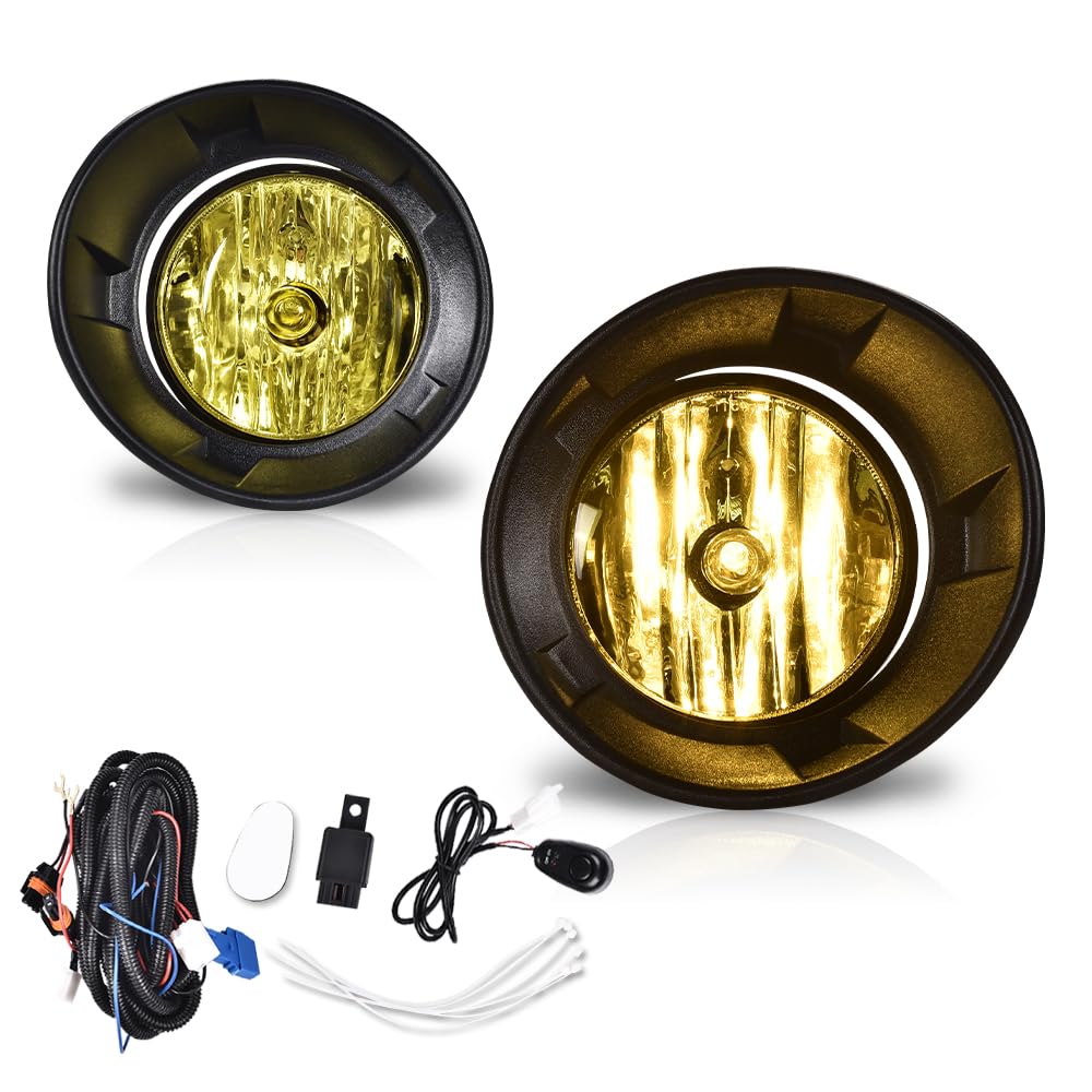 ALLGOOD Fog Lights w/Bulbs, Compatible with Chevy Camaro 2010-2013, Yellow Lens Front Bumper Driving Fog Lights Lamps 1Pair