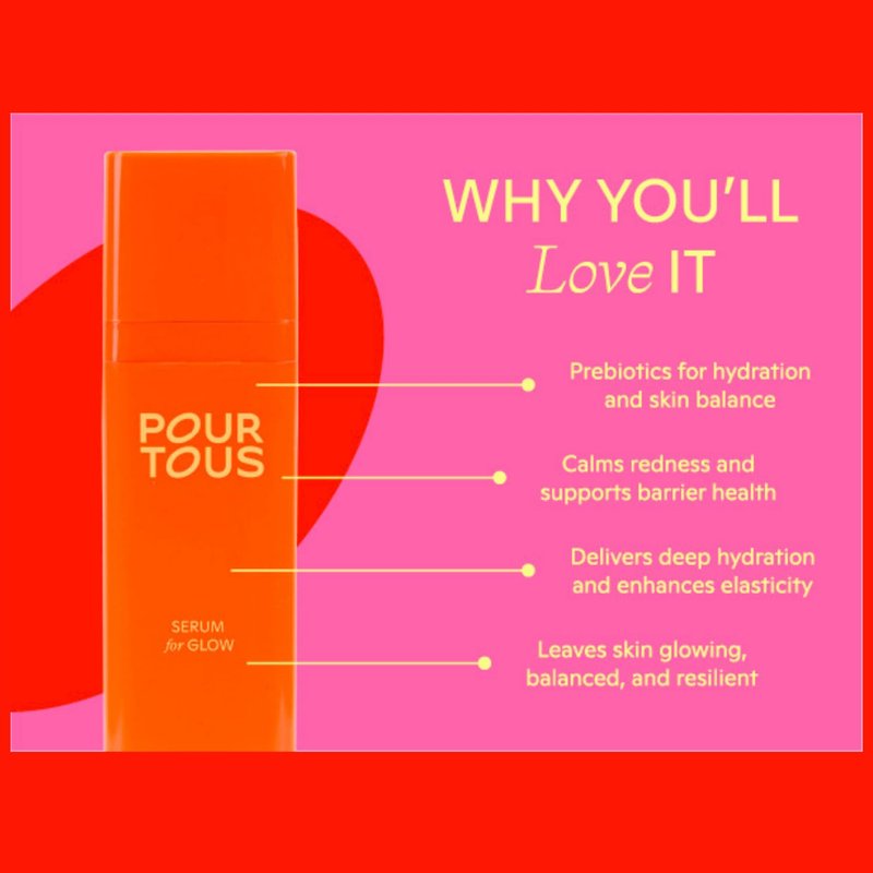 POUR TOUS Base Facial Serum (1 floz) | Lightweight Face Skin Treatment w/Niacinamide & Cucumber | Safe Plant-Based Skincare For Tweens Teen & Young Adult Skin