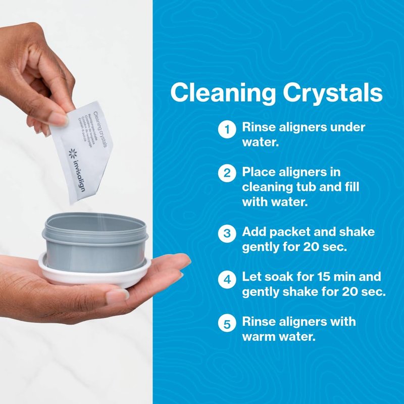 INVISALIGN Cleaning Crystals for Clear Aligners and Retainers, (50 Packets)