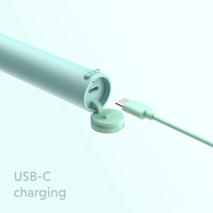 ORDO Lite Sonic Toothbrush, Electric Toothbrushes with 35,000 Pulses Per Min, Dual Modes, Over 5 Weeks Battery, Smart Timer, Waterproof, USB C, Sage