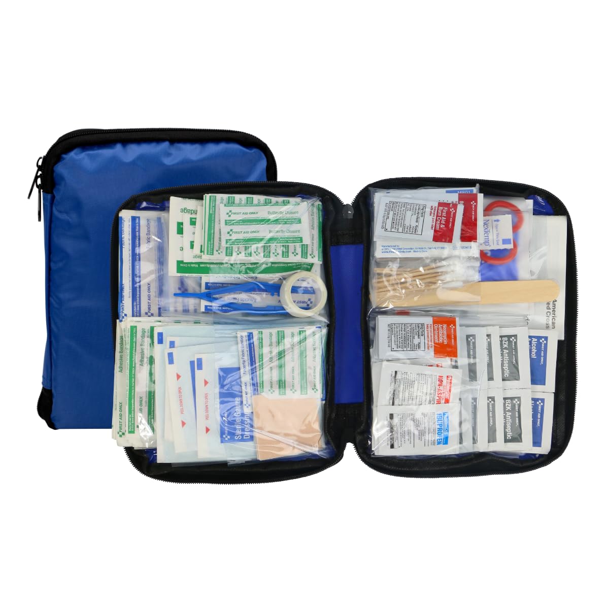First Aid Only 298 Piece All-Purpose Emergency First Aid Kit for Home, Office, Car, Apartment, Dorm, and Camping, Travel-Friendly Compact Pouch Fits in Backpacks, Suitcases, Cabinets, and Drawers
