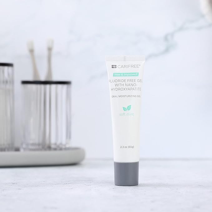 CariFree Fluoride Free Gel, Mint Flavored, Nano Hydroxyapatite Toothpaste, Neutralizes pH, Freshens Breath & Moistens Mouth, Dentist Recommended for Oral Care, (2.3 Ounce (Pack of 2), Soft Mint