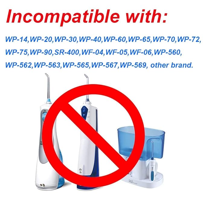 Flosser Replacement Tips Compatible with Waterpik Water Flosser Reach Flosser Refill Heads Replacement Heads, Compatible with Waterpik Oral Irrigator & Dental Flosser (Pocket Tips)