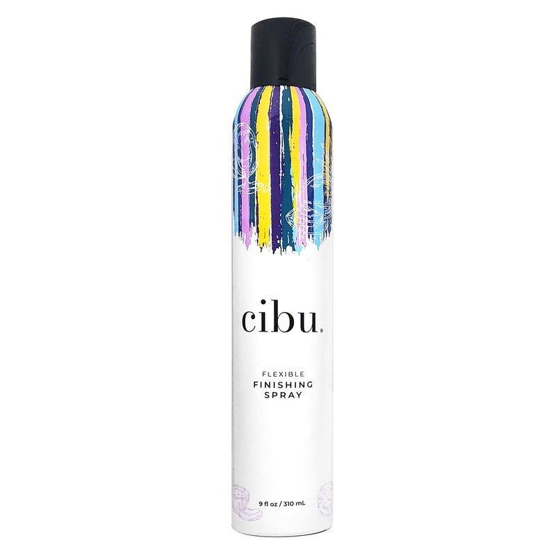 Cibu Flexible Finishing Spray - Humidity-Resistant for Shine and Protection - Long-Lasting Firm Finishing Hold Hair Spray for Heat Styling & Humidity Control w/ Argan and Coconut Oils - 8oz