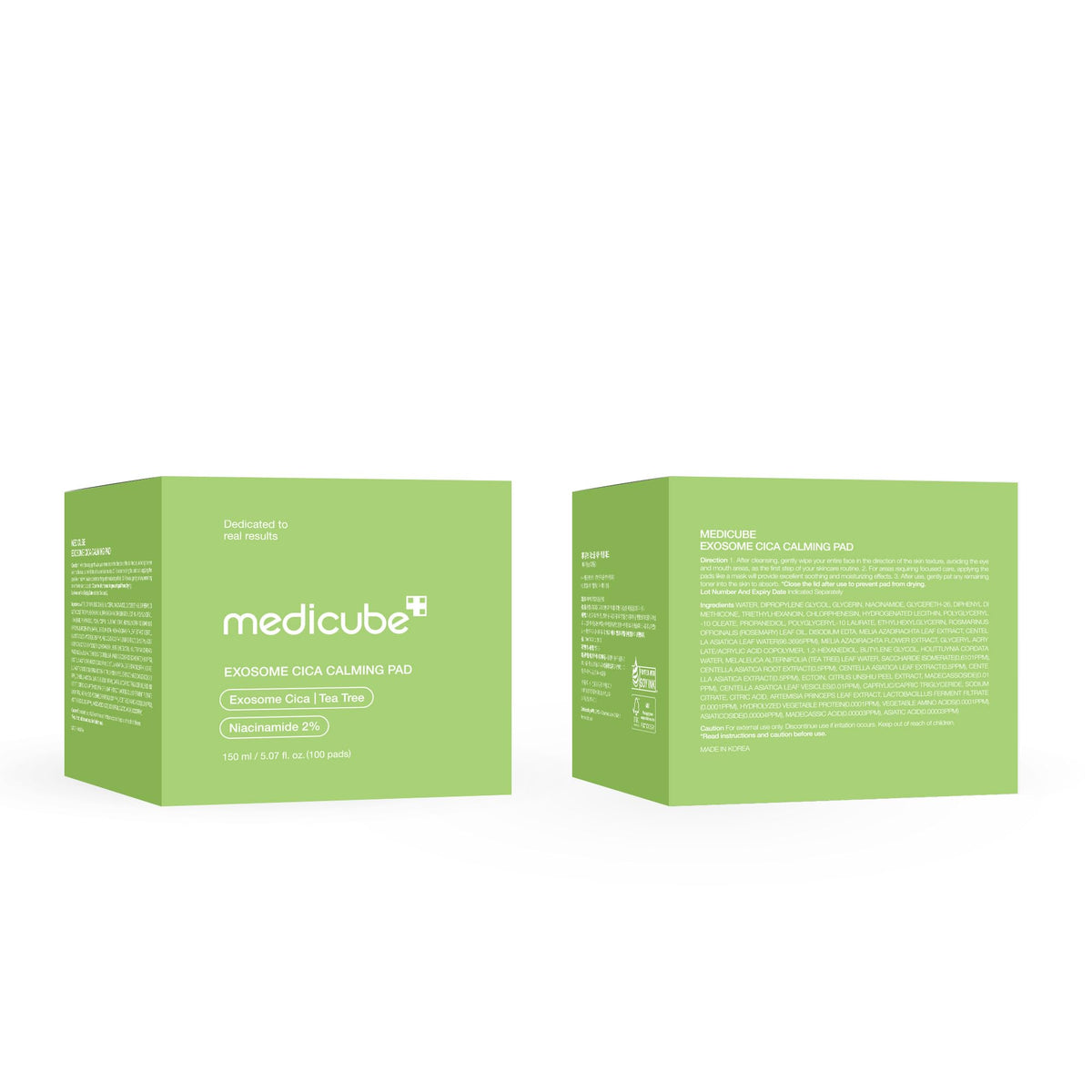 medicube Toner Pads Exosome CICA Tea Tree Calming Toner Pad for Sensitive Skin | Centella Asiatica For Redness, Breakouts | Low-irritating & Hydrating Care | Korean Skincare, 100 Pads (1 Pack)