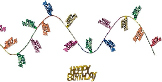 Gleam 'N Flex Happy Birthday Garland