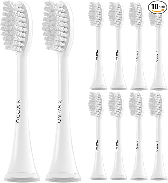 10 Pack Toothbrush Replacement Heads Compatible with TAO Clean Sonic Toothbrush Adults, Tooth Brush Head Toothbrush Heads Refill, Medium Bristles, Super Clean