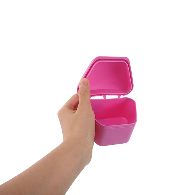 Generic 6pcs Retainer Travel Case: Portable Plastic Denture Container Storage Case - Leak-Proof Retainer Box For Home Outdoor Travel