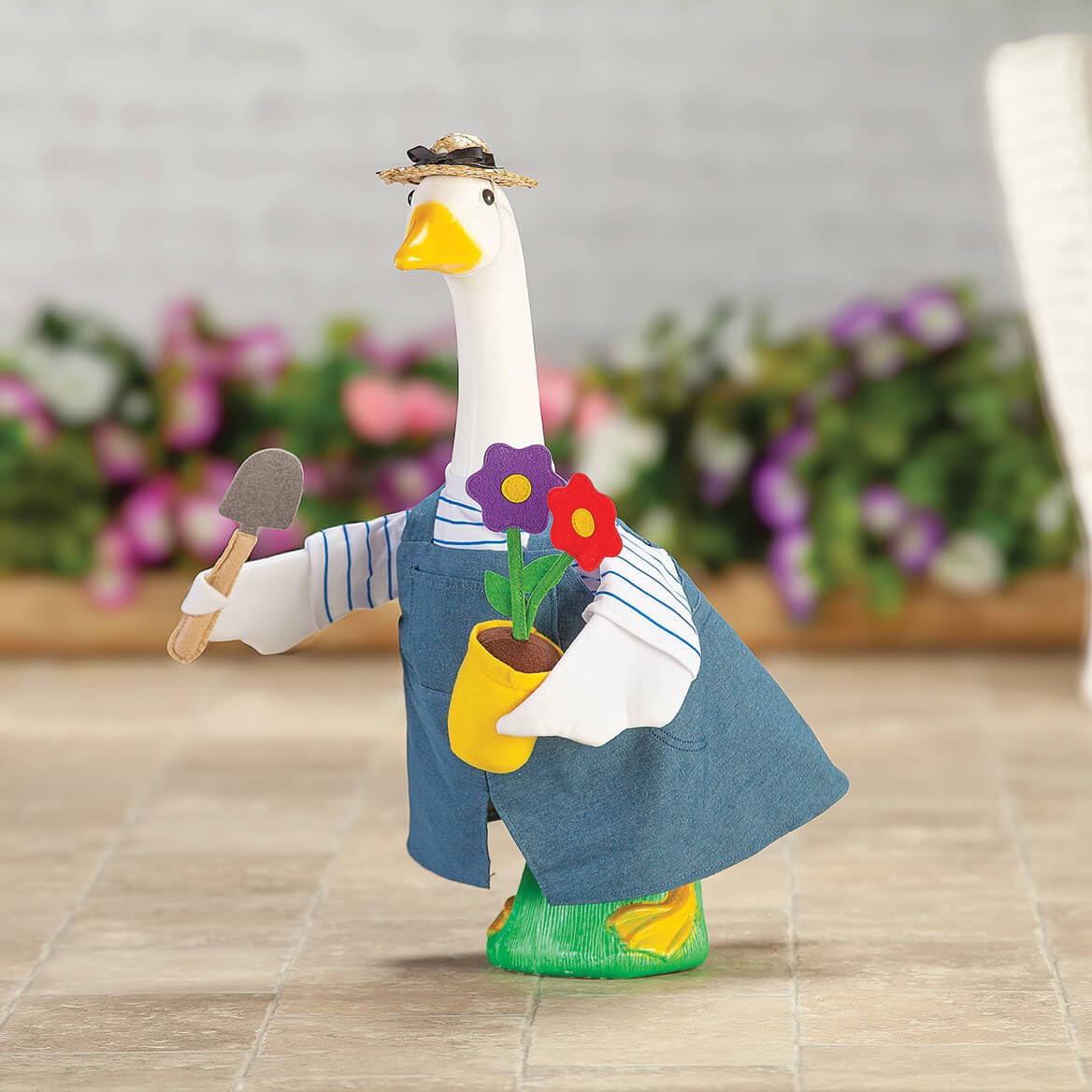 Gaggleville Gardener Goose Outfit, Fits Large 23" H Statue, by Fox