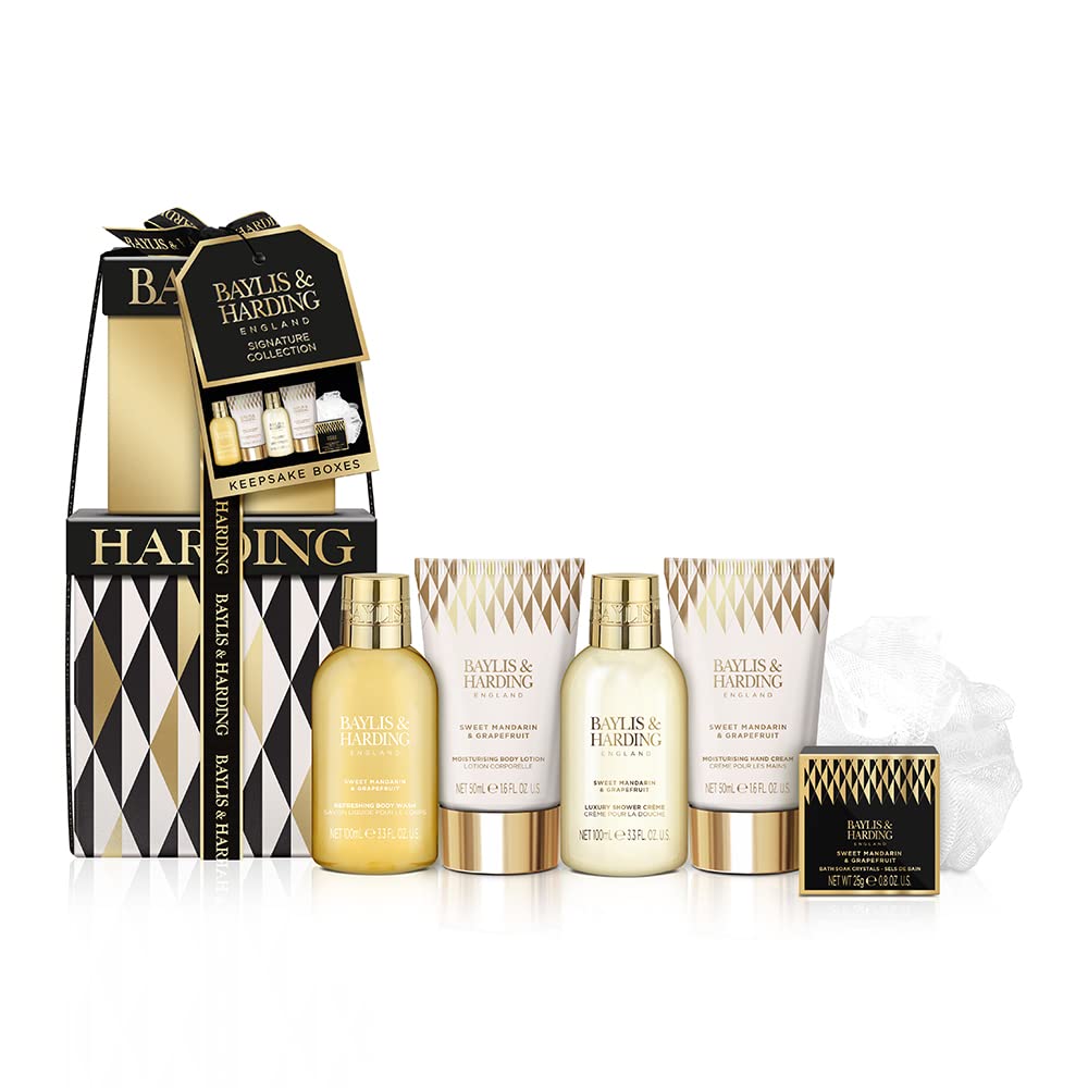 Baylis & Harding Gift Set for Women - Luxury Bath & Skincare Set - Sweet Mandarin & Grapefruit Luxury