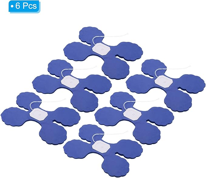PATIKIL 9.8ft Four-Leaf Garland, 6 Pack Tissue Paper Hanging Flower Garland Reusable Streamers for Party Wedding Backdrop Decorations, Navy Blue