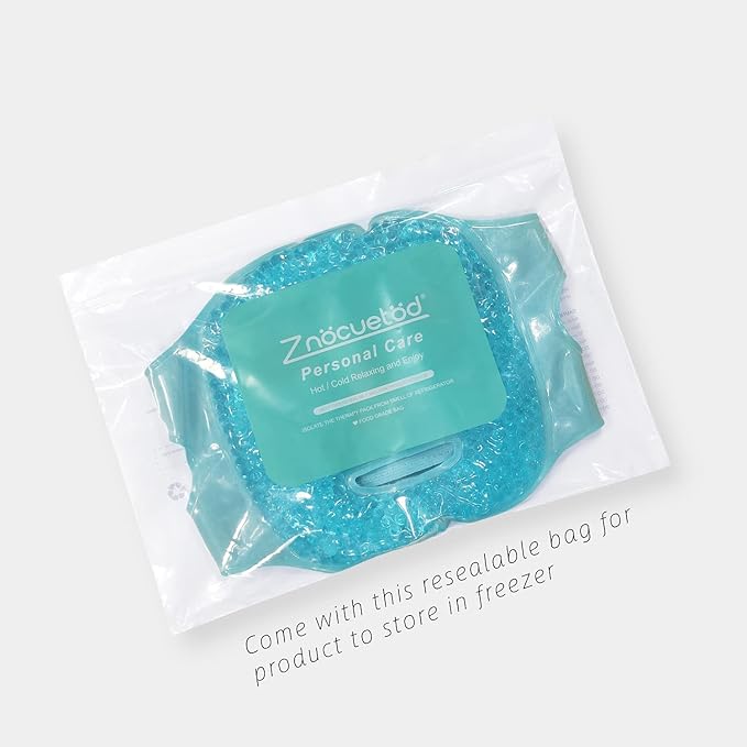 ZNÖCUETÖD Cold Face Eye Mask Ice Pack Reduce Facial Puff, Dark Circles, Gel Hot Heat Cold Compress Pack, Face SPA for Woman Sleeping, Pressure, Headaches, Skin Care, Post Laser Cosmetic Care[Blue]