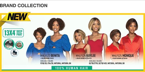 BOBBI BOSS Human Hair HD Lace Front Wig Glueless 13X4 Hand-Tied Deep Lace MHLF524 Kaylee (NATURAL)