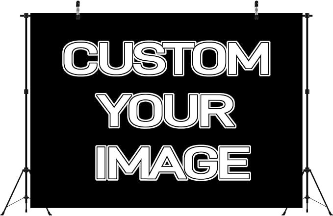 BELECO 12x8ft Fabric Custom Backdrop with Picture Logo Text Customize Your Design Personalized Background Customized Backdrop Banner for Party Decor Birthday Wedding Festival Photoshoot Home Decor