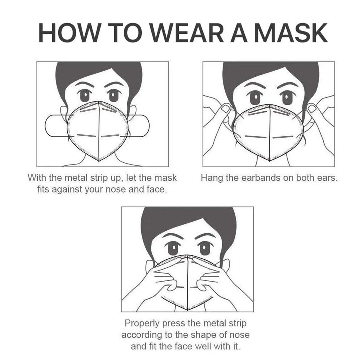 LEMENT 50PCS KN95 Face Mask 5 Layer Cup Dust Safety Masks Breathable Elastic Ear Loops Grey Masks