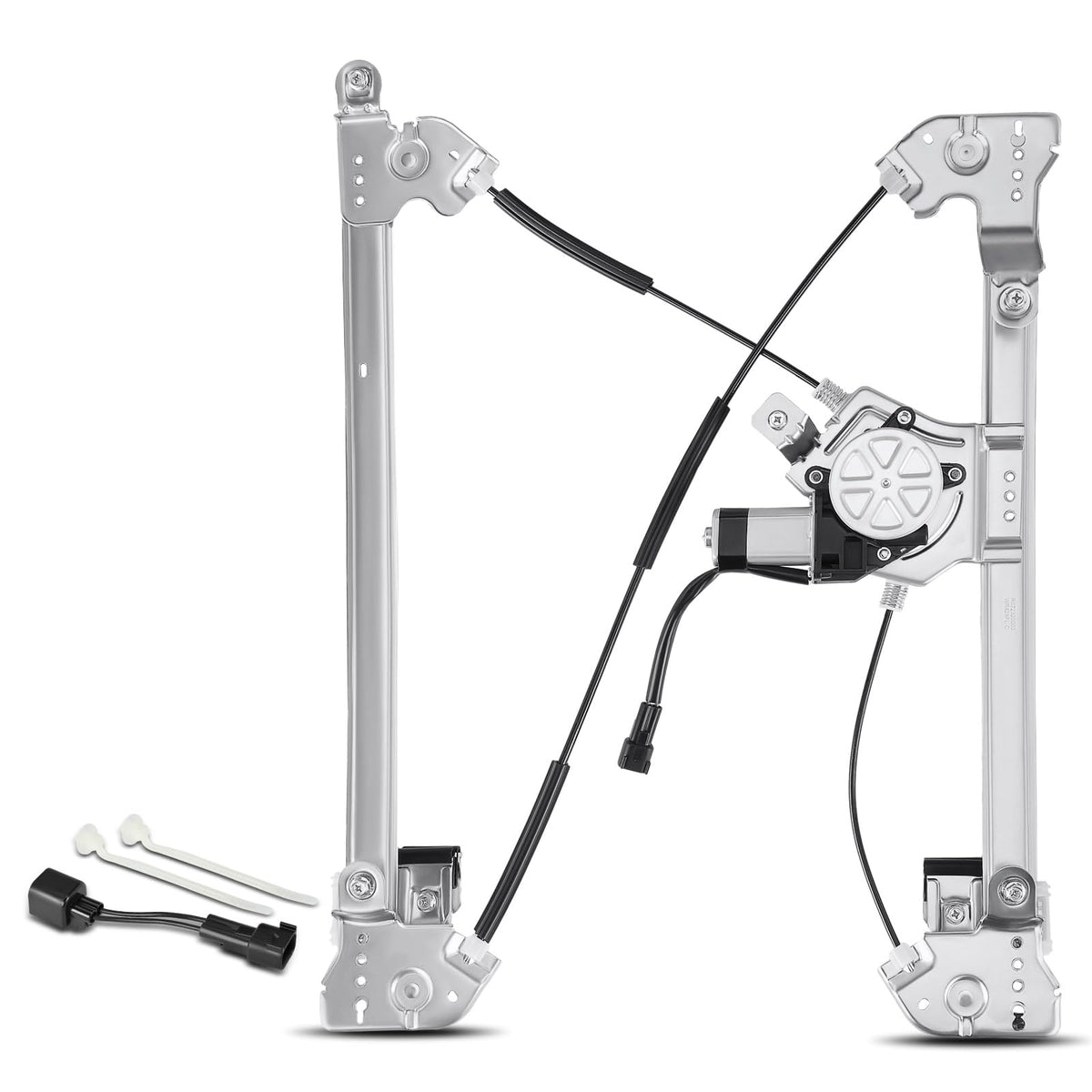 YHTAUTO Front Driver Side Power Window Regulator With 2-Pin Motor Assembly for Ford F-150 2004-2008, Standard/Crew Cab