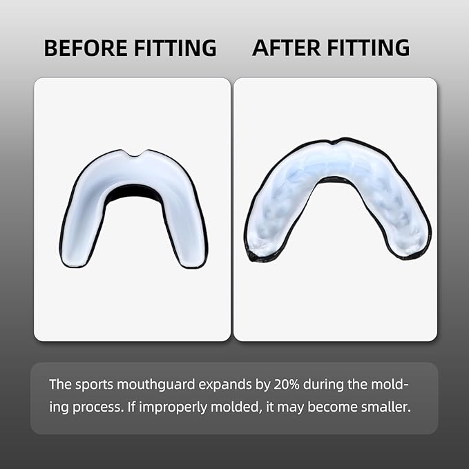 6 Pack Sports Mouthguard, Kids & Youth Mouth Guard with Case for Boxing, MMA, Hockey, Soccer, Basketball, Size S