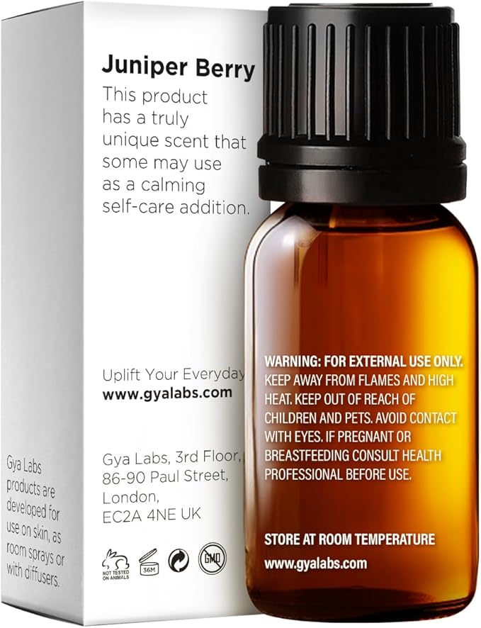 Gya Labs Juniper Berry Essential Oil - 0.34 Fl Oz - for Hair, Skin, Diffuser, Aromatherapy & DIY Candle Making Scent