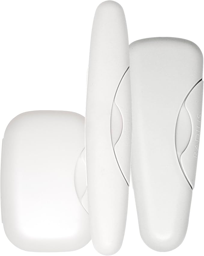 RADIUS Travel Case Value Pack, 3 Count (Toothbrush, Razor, Soap), BPA-Free Recycled Plastic, Portable for Bathroom, School, Home, Camping - White