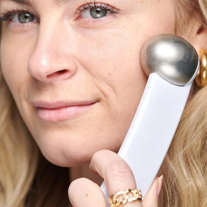 StackedSkincare Ice Roller for Face and Eyes - Stainless Steel Facial Ice Roller for Puffiness, Undereye Bags, Redness, Skin Cooling, and Lymphatic Drainage Massage - Face Roller for Women and Men