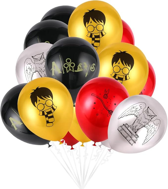 Ainiv Cartoon Balloons - 15pcs ThickenParty Balloons (12inch) With Ribbon - Metallic Latex, Perfect for Birthdays, Graduations, Baby Showers