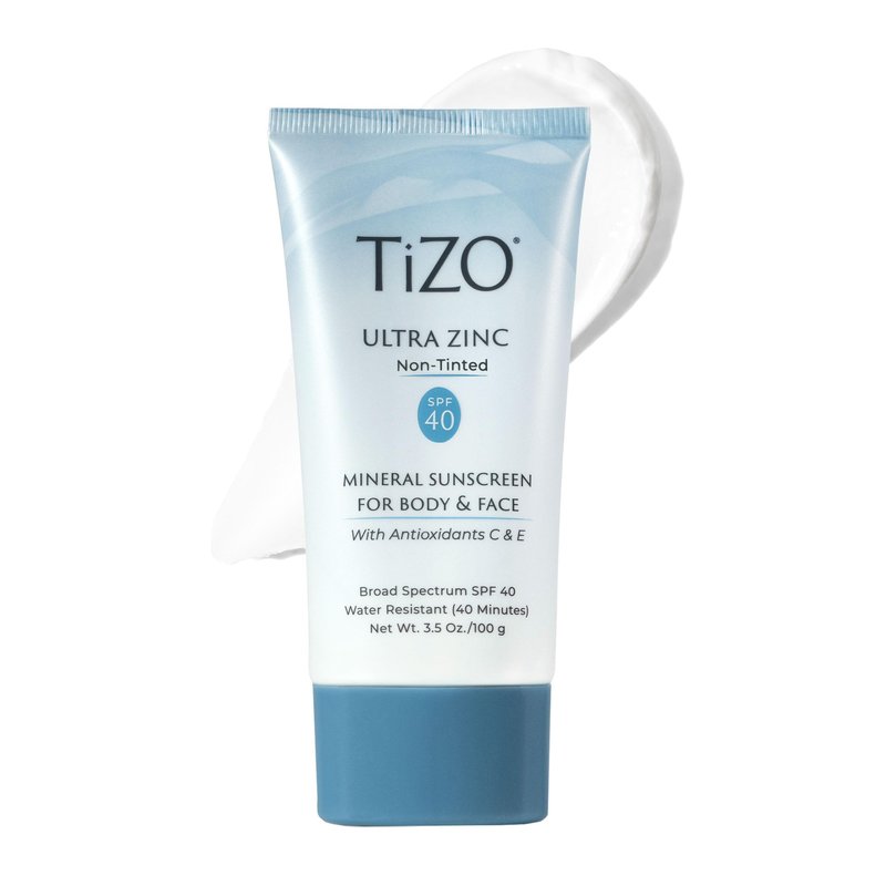 TiZO® Ultra Zinc | Non Tinted | Broad Spectrum SPF 40 for face and body | UVA and UVB protection | 20% Zinc Oxide formula | All Skin Types | 3.5 oz/100 g