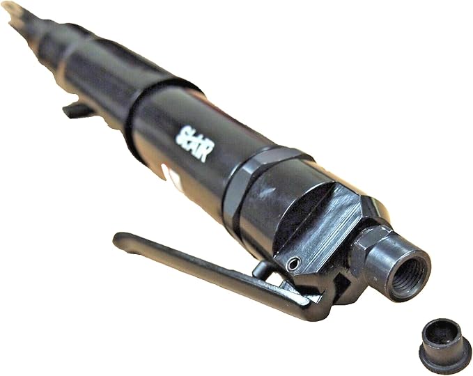 SLAIR 18" Pneumatic Needle Scaler - 5000 BPM with 19 Heat-Treated Needles, Removes Paint, Rust & Welding Slag - Adjustable Bayonet Lock, 1/4" NPT Air Inlet (Includes Oil Can & Connector, Model XX558)