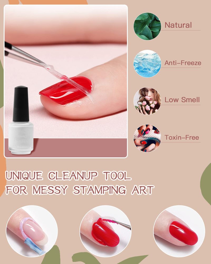 SEISSO 12 Colors Nail Stamping Polish Gels+5Pcs Stamp Print Templates+1 Peel Off Nail Tape Stamp Latex+1 Stamper with Scraper, Stamping Nail Polish Art Set Manicure Gift Collection