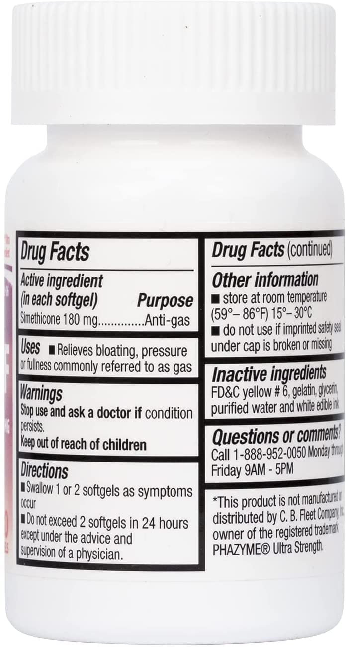 HealthA2Z® Gas Relief Simethicone 180mg | Relieves from Stomach Discomfort and Gas | Anti Flatulence | Relieves Gas Fast (300 Count (Pack of 1))