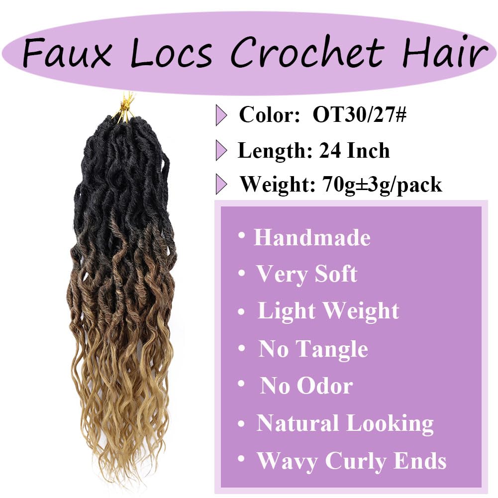 Goddess Locs Crochet Hair for Black Women Faux Locs Crochet Braids