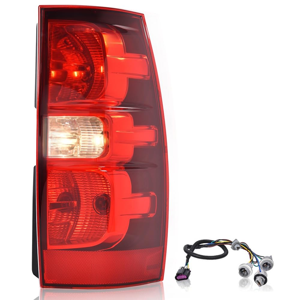 G-PLUS Tail Lights Assembly Compatible with Chevy Suburban 1500 2007-2014, Fit Chevy Suburban 2500 LTZ 2007 w/Harness Right Side