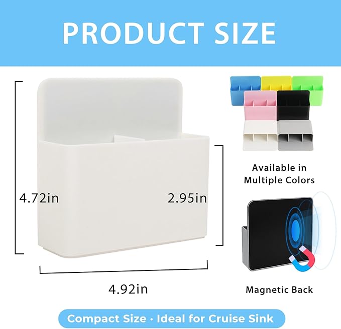 Cruise Essentials 2026 – Magnetic Toothbrush Holder for Cruise Ship Cabin, Wall-Mounted Cruise Bathroom Organizer, Travel Toothbrush Holder for Caribbean Cruise & Alaskan Cruise Must Haves （Black）