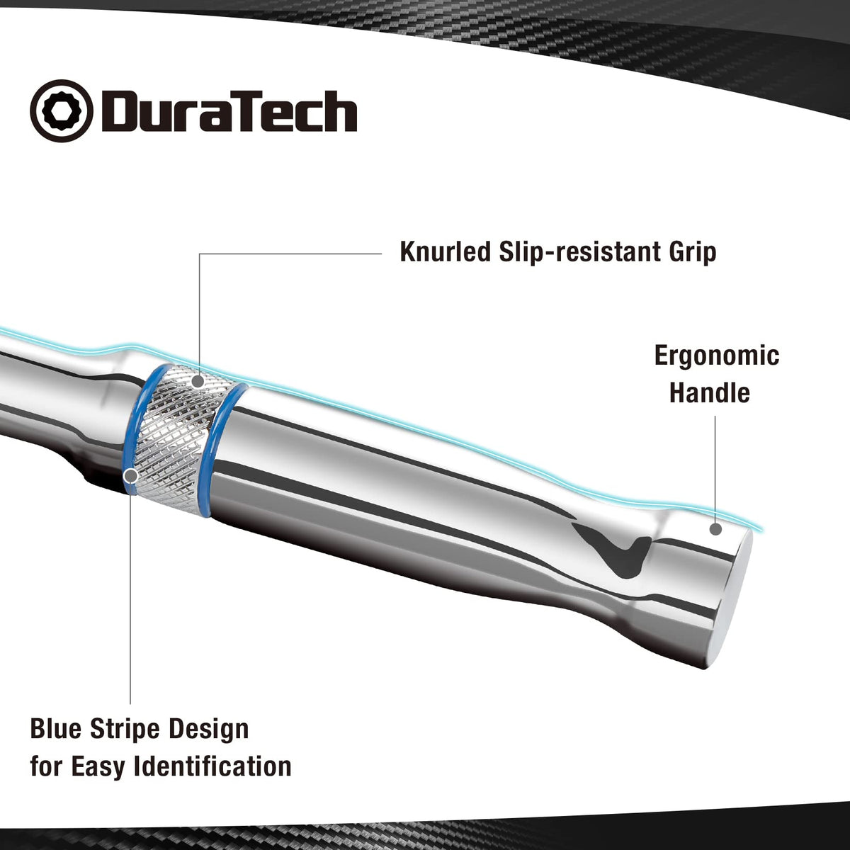 DURATECH 1/2-Inch Drive Ratchet, 90-Tooth Quick-release Ratchet Wrench, Reversible, Cr-V Made, Full Polished, Stocking Stuffers for Men Women Gifts for Men Gifts for Women
