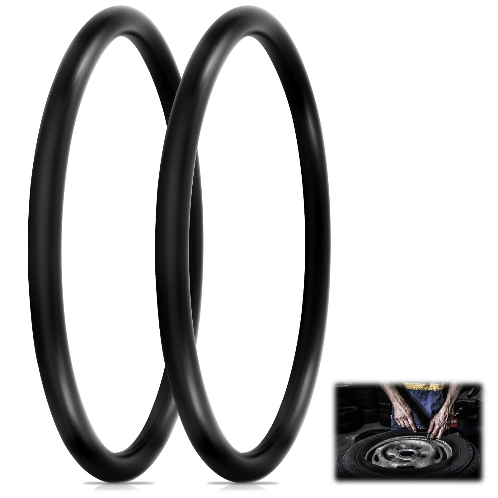 BBTO 2 Pcs Tire Bead Seater O-Ring Truck Tubeless Tire Bead Seater Fits 16.5-17.5 Inch Wheels Assemblies Kits