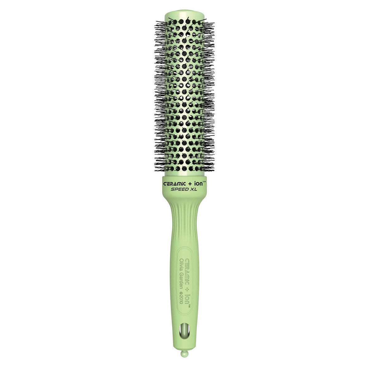 Olivia Garden Ceramic + Ion Speed XL - Extra-Long Round Thermal Hair Brush - Not Electrical - Professional Blowout Brush for Normal to Thick Hair - 4 1/4" - Diameter Barrel - 715-CIXL45BL