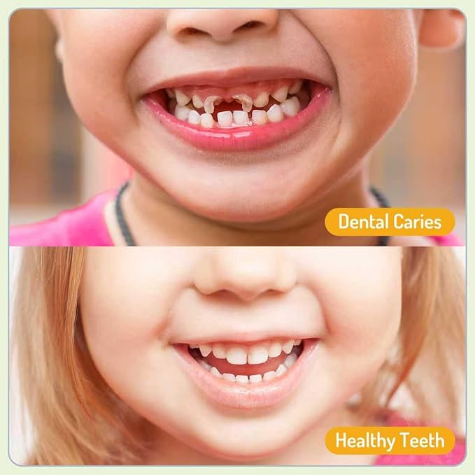 PEGO Kids Oral Spray, Toddler Toothpaste Helper for Cavity Prevention and Fresh Breath, Children Anticavity with Fluoride Free for Newborn to Preschoolers, Kid's Mouth Spray (40ml*2, Peach)