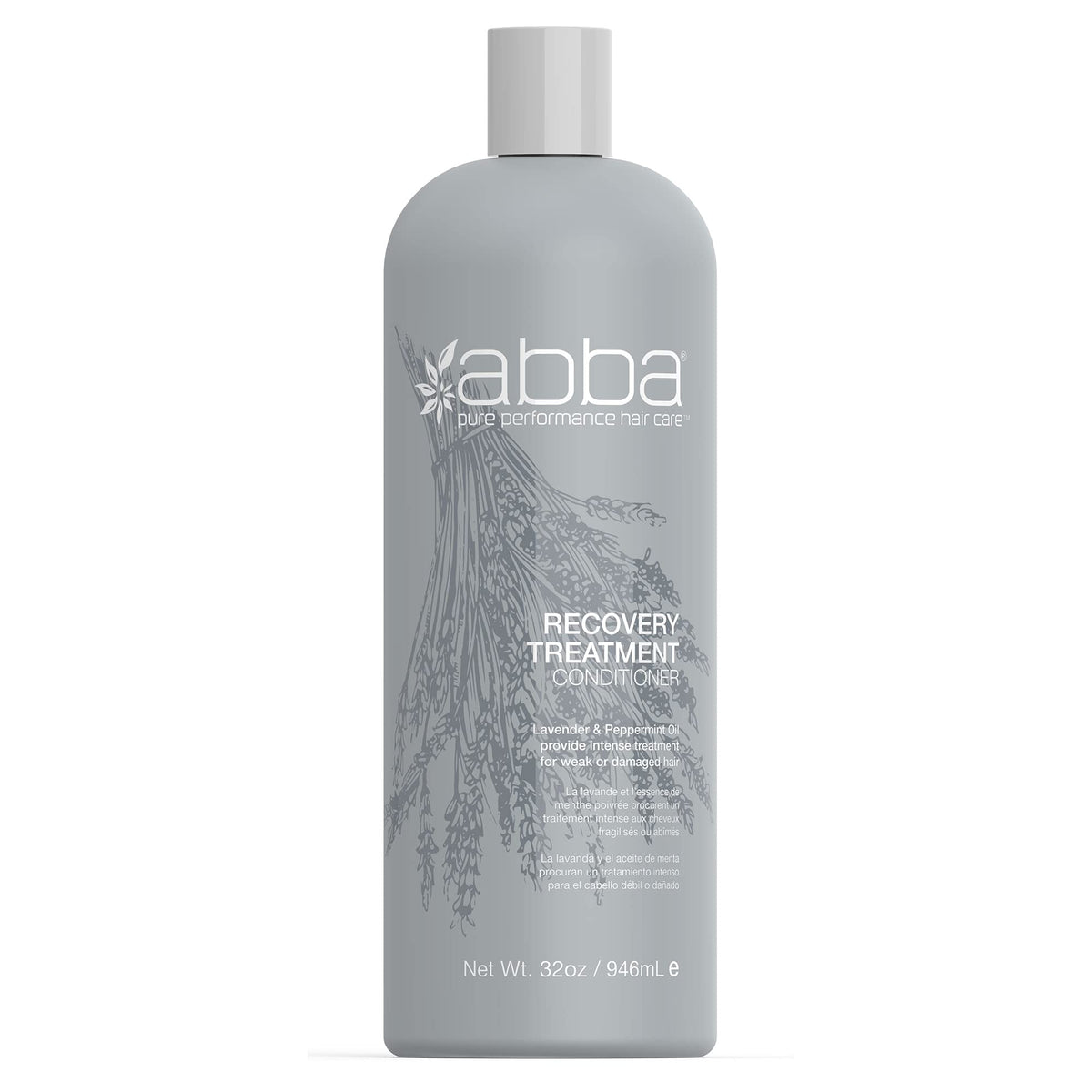 ABBA – Pure Specialty Recovery Treatment Conditioner – Peppermint Oil & Lavender, 32 fl oz
