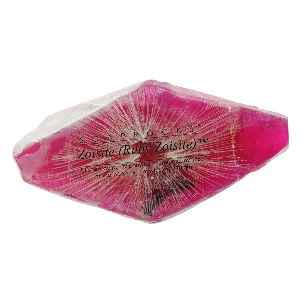TS Pink Ruby Zoisite SoapRocks - Soap that looks like a Rock ~ 6 oz. Gem Rocks Birthstone Jabón Gemstone