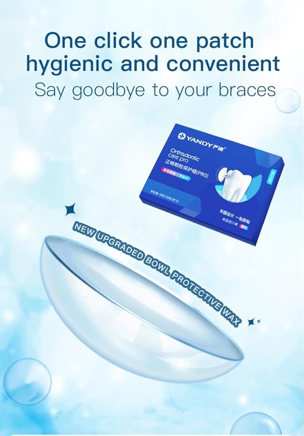 YANDY Orthodontic Wax for Braces,New Upqraded Bowl-Shape,Dental Wax,Pain Relief for Braces,90 Individually Packed, No Kneading Needed,Original Flavor,Braces Kit.