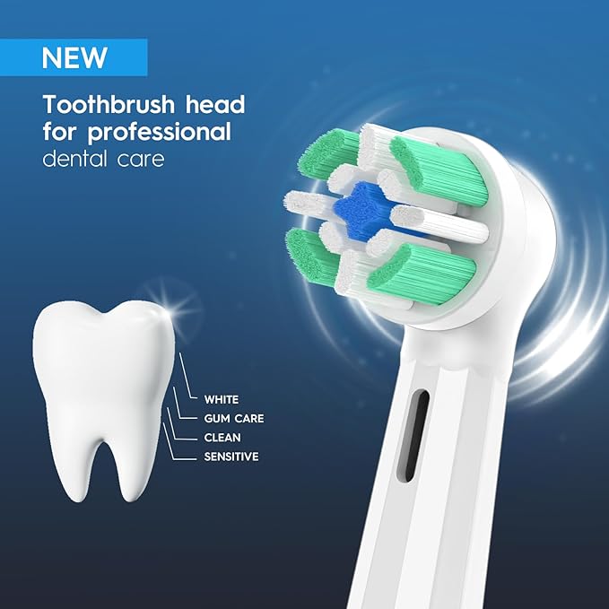 IO Replacement Heads Compatible with Oral B iO 2 3 4 5 6 7 8 9 10 Series Electric Toothbrush, 8 Pcs iO Brush Heads Compatible with Oral B for Teeth Clean & Gums Care (White)