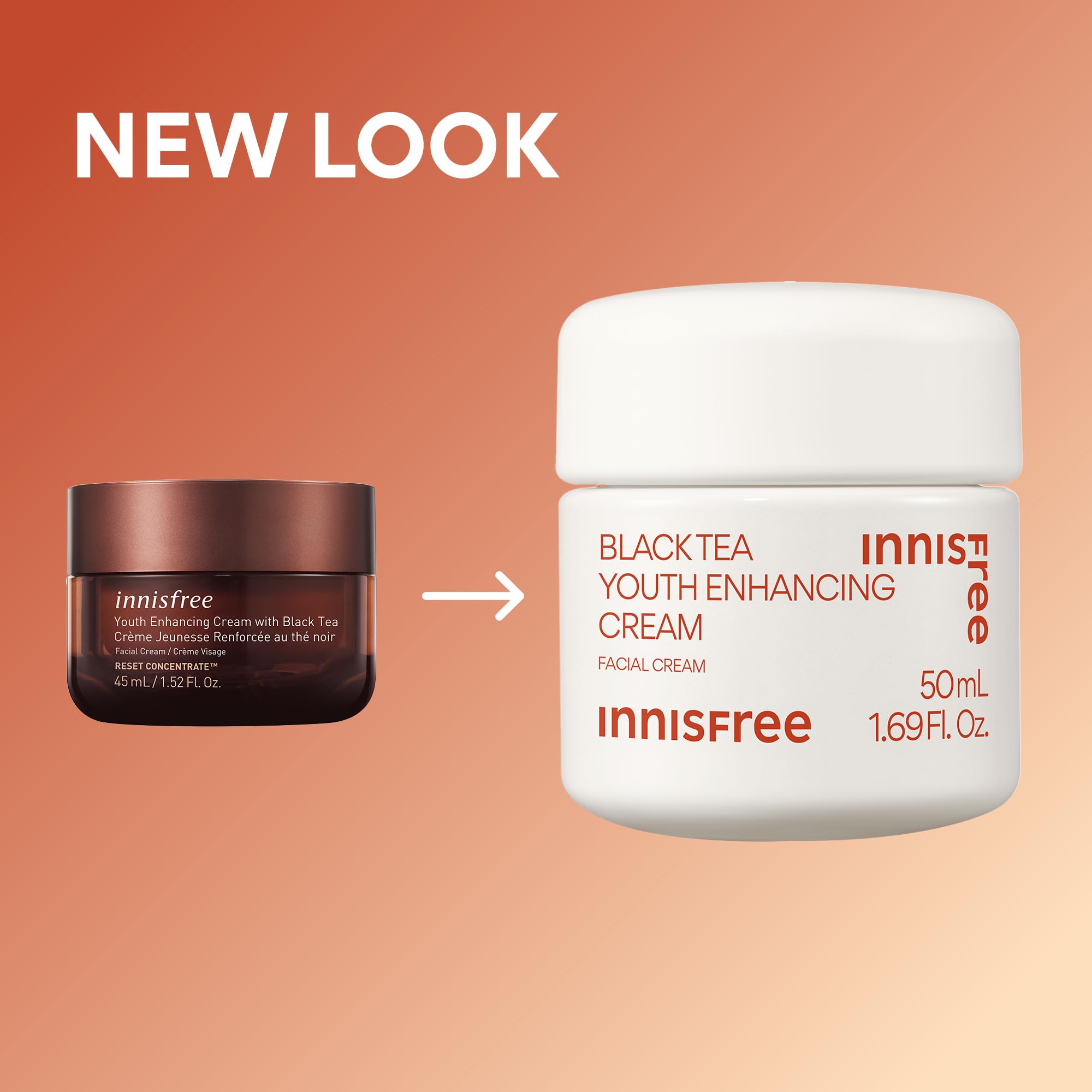 innisfree Black Tea Youth Cream | Hydrating Korean Moisturizer with Hyaluronic Acid for Radiance, Firm Skin and Visible Anti-Aging Benefits